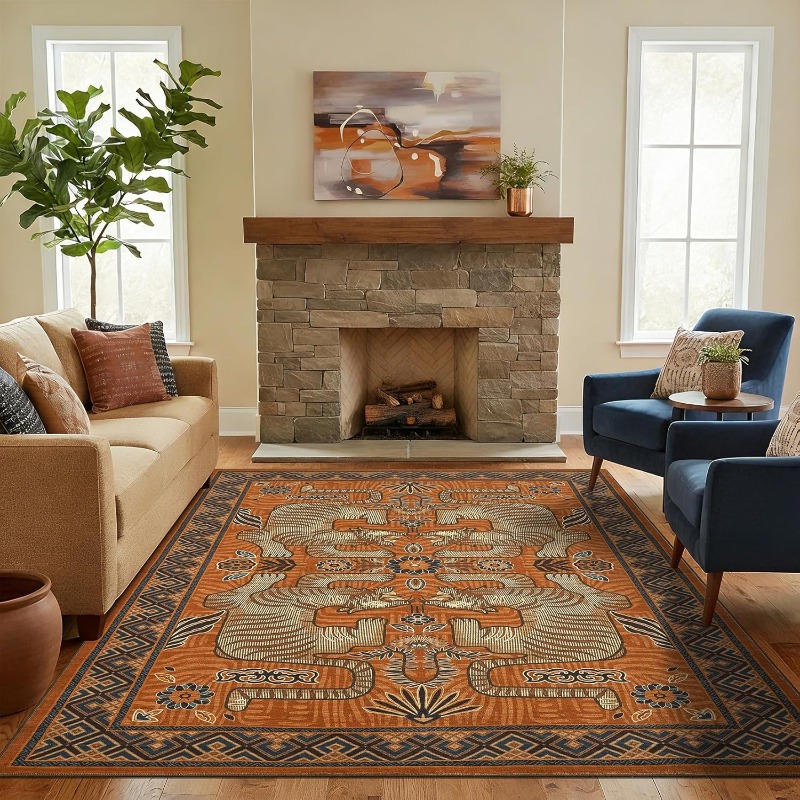 Commercial Printing Online - Tapis de salon vintage à imprimé