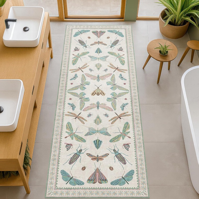 Commercial Printing Format - Tapis de course imprimé insecte papillon