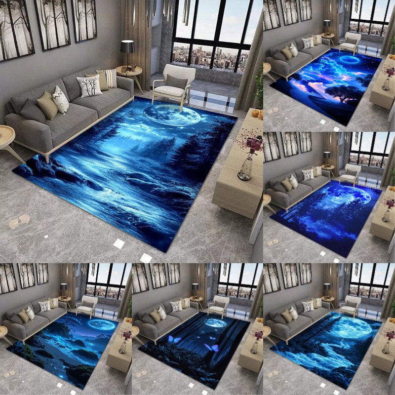 Commercial Printing Format - Tapis de grande surface imprimé lune
